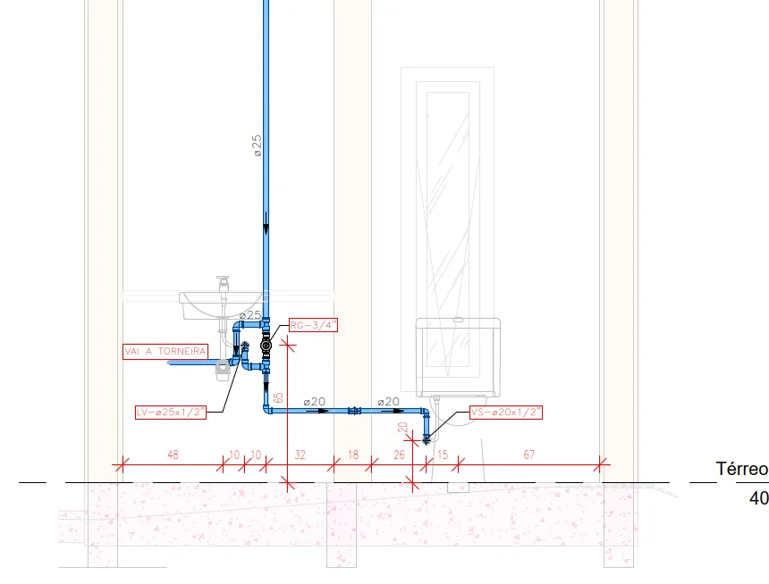 Projeto hidrossanitário - plantas