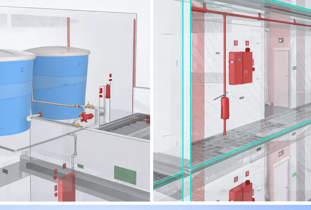 Modelo 3D incêndio BIM