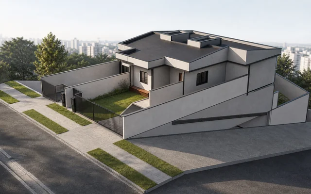 Conjunto de três residências